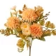 LD004-03 Krizantém selyemvirág csokor, 7 ágú, 34cm magas - Krém