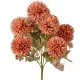 LD069-03 Krizantém selyemvirág csokor, 9 fejes, 38cm magas, virágfej átmérő: 7.5cm - Púder bézs
