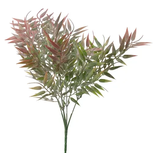 LD104-02 Műnövény bokor, 5 ágú, 40cm magas - Narancssárgás zöld