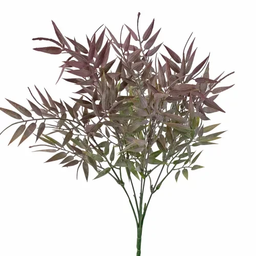 LD104-04 Műnövény bokor, 5 ágú, 40cm magas - Bordós zöld