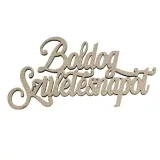 MT9-86 4db. festett fa ''Boldog Születésnapot'' felirat 10 x 5cm - Misty gold